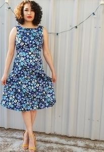 Talbots Navy floral